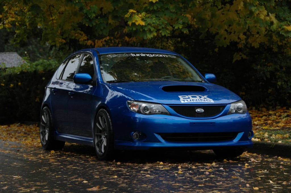 2008 Subaru Impreza with 18x9 Rota G-Force wheels