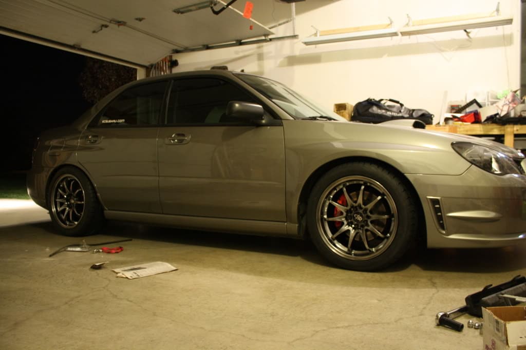 2007 Subaru Impreza with 17x9 Rota G-Force wheels