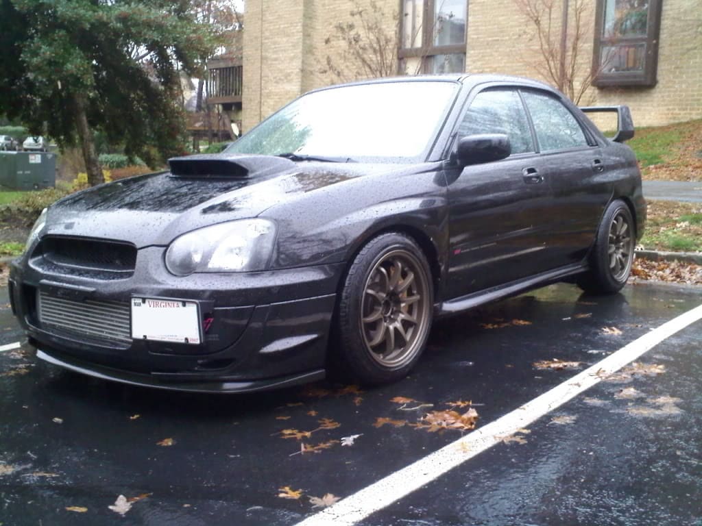 2004 Subaru Impreza with 17x9 Rota DPT wheels