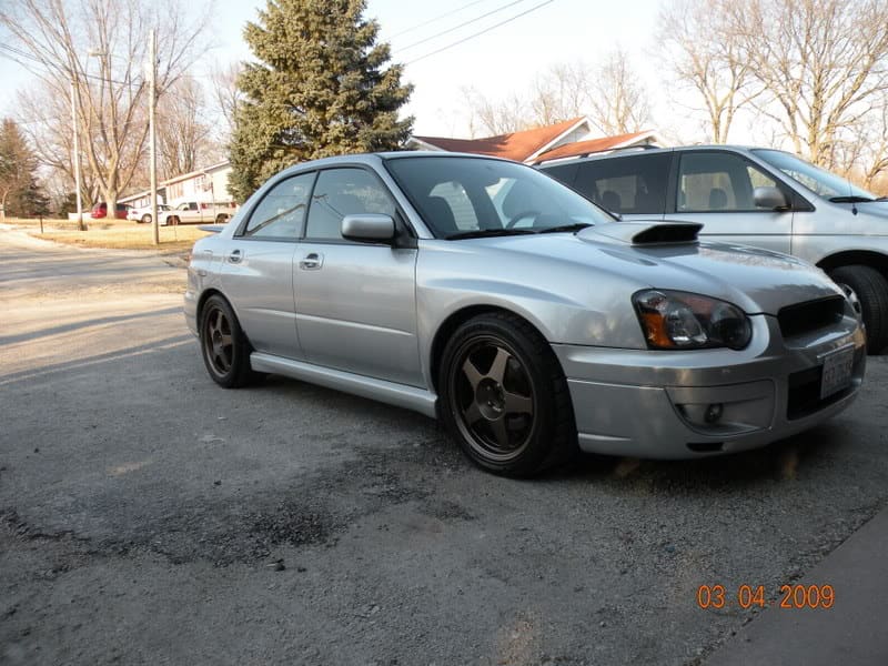 2004 Subaru Impreza with 17x8.5 Rota Slipstream wheels