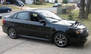 2008 Subaru Impreza with 17x7.5 Rota SDR wheels