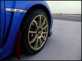 2008 Subaru Impreza with 18x8.5 Rota G-Force wheels