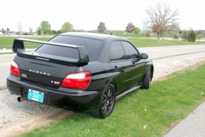 2004 Subaru Impreza with 18x8 Rota Tarmac 3 wheels