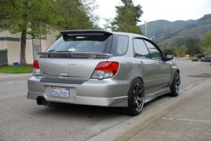 2005 Subaru Impreza with 18x10 Rota Grid wheels