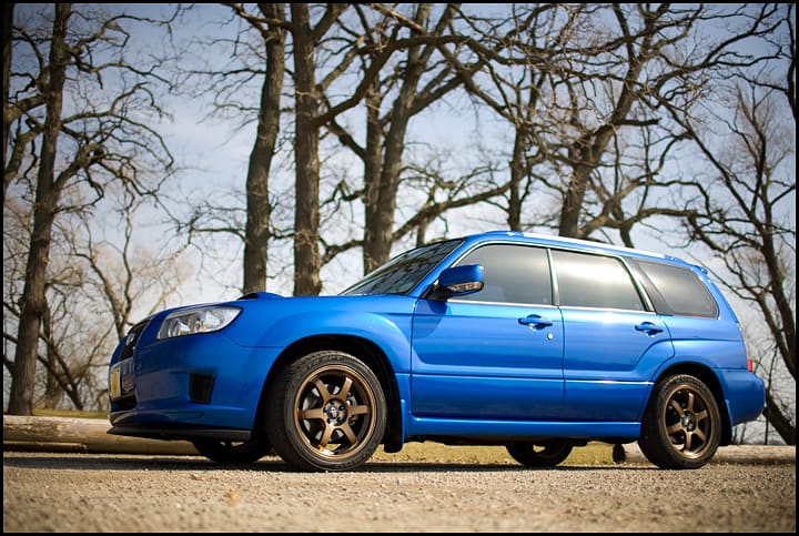 2006 Subaru Impreza with 18x8.5 Rota SVN wheels