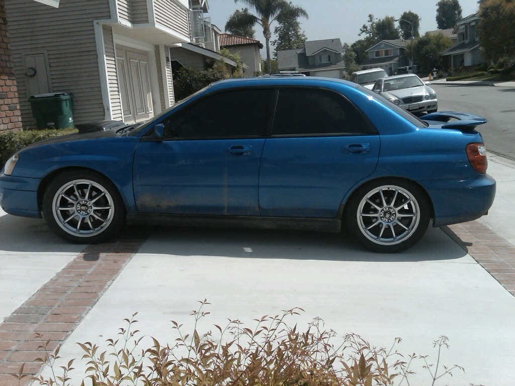 2004 Subaru Impreza with 18x8 Rota Tarmac 3 wheels
