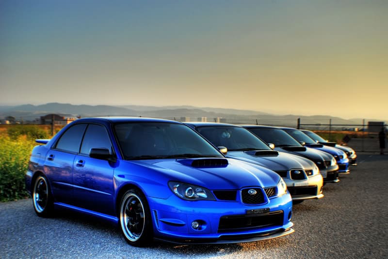 2008 Subaru Impreza with 18x8 Rota D2 wheels