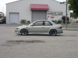 2000 Subaru Impreza with 18x8 Rota p-45 wheels