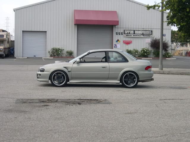 2000 Subaru Impreza with 18x8 Rota p-45 wheels