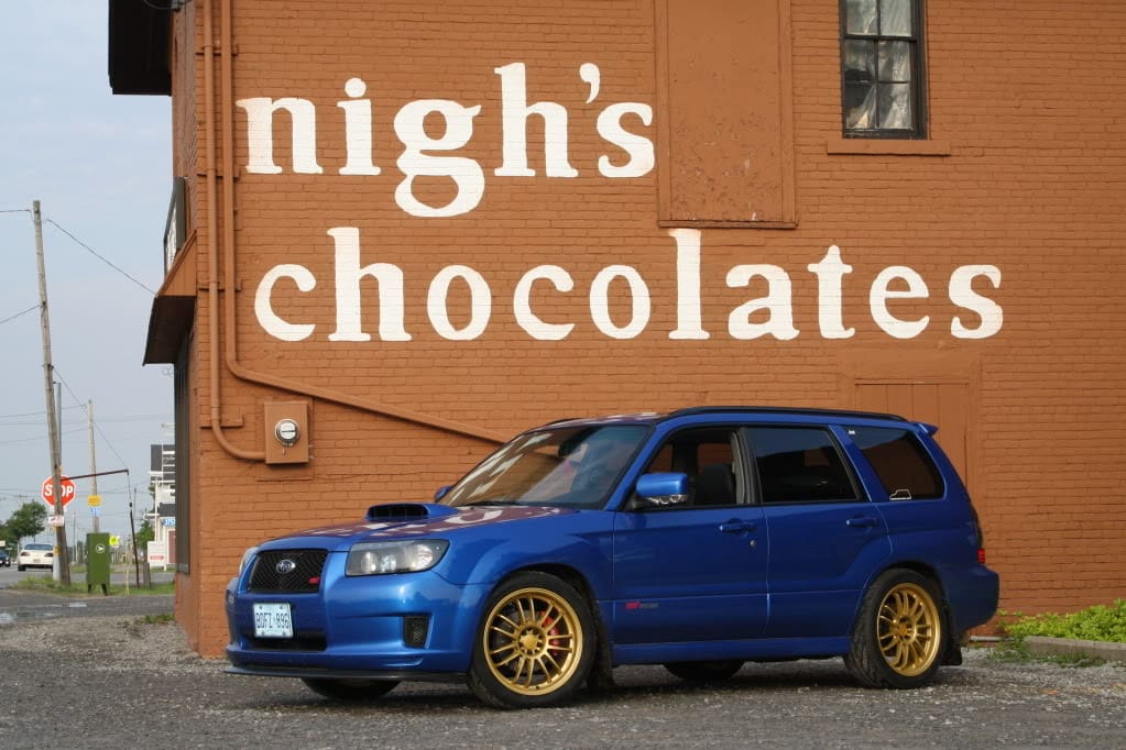 2006 Subaru Forester with 18x8.5 Rota SVN wheels