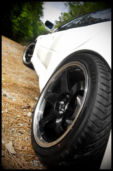 2000 Subaru Impreza with 18x9.5 Rota P45R wheels