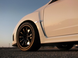 2007 Subaru Impreza with 18x9.5 Rota DPT wheels
