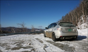 2009 Subaru Impreza with 17x8 Rota G-Force wheels