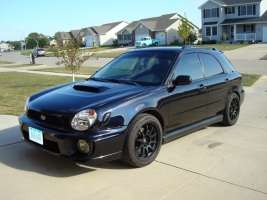 2003 Subaru Impreza with 17x9 Rota DPT wheels