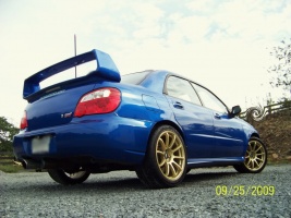2004 Subaru Impreza with 18x9 Rota G-Force wheels