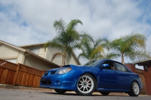 2006 Subaru Impreza with 17x9 Rota DPT wheels