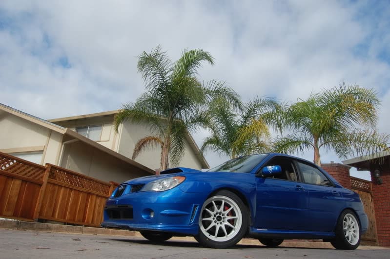 2006 Subaru Impreza with 17x9 Rota DPT wheels