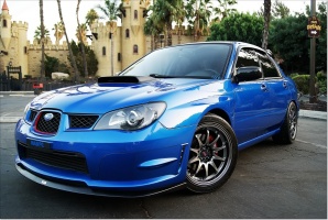 2007 Subaru Impreza with 17x9 Rota DPT wheels