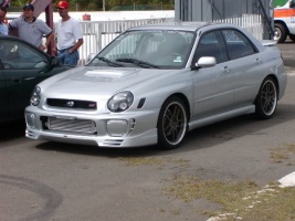 2003 Subaru Impreza WRX with 18x8 Rota Subzero wheels