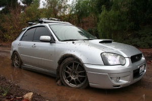 2004 Subaru Impreza with 17x8 Rota Torques wheels