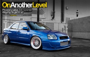 2004 Subaru Impreza WRX with 18x9.5 Linea Corse Lemans Lemans wheels