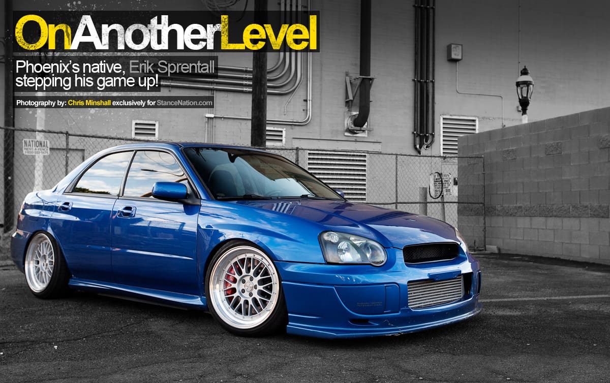 2004 Subaru Impreza WRX with 18x9.5 Linea Corse Lemans Lemans wheels
