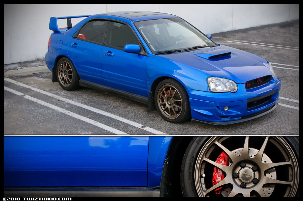 2004 Subaru Impreza with 17x8 Rota Torques wheels
