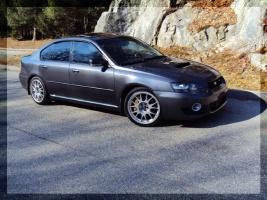 2006 Subaru Legacy with 18x8 Rota Formula wheels