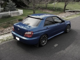 2007 Subaru Impreza with 18x9 Rota G-Force wheels