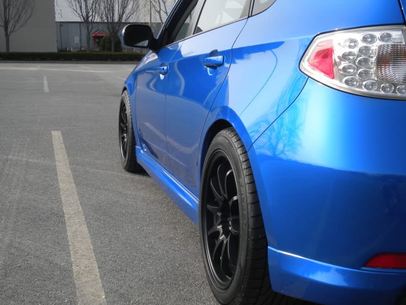 2008 Subaru Impreza with 17x9 Rota DPT wheels