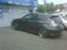 2010 Subaru Impreza with 18x8.5 Rota SVN wheels
