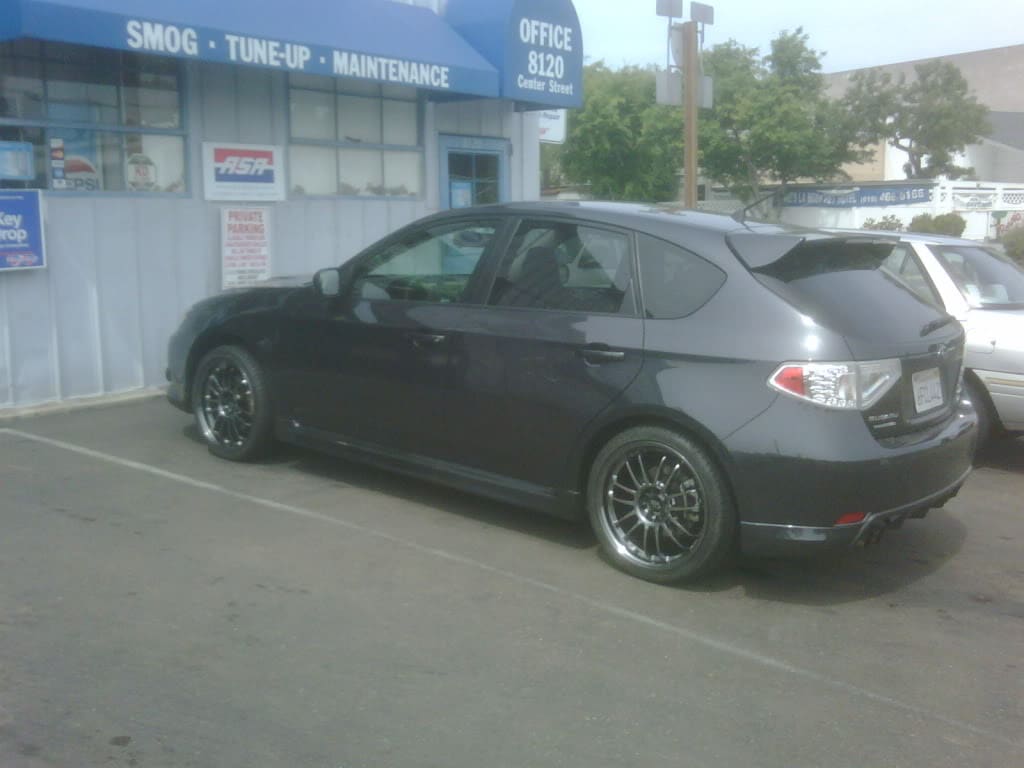 2010 Subaru Impreza with 18x8.5 Rota SVN wheels