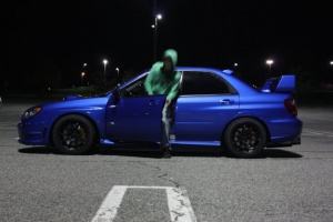 2006 Subaru Impreza with 17x9 Rota DPT wheels