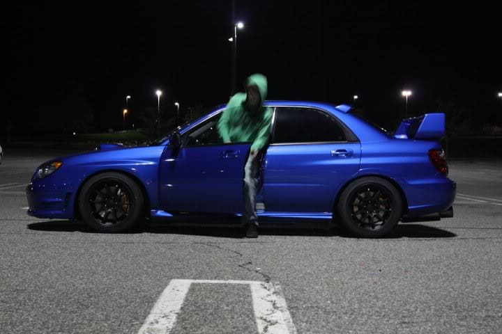 2006 Subaru Impreza with 17x9 Rota DPT wheels