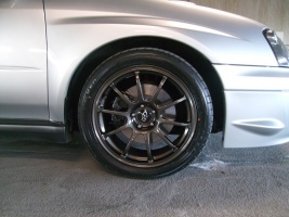 2004 Subaru Impreza with 17x8 Rota G-Force wheels