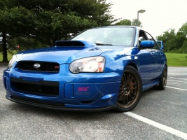2004 Subaru Impreza with 18x8.5 Rota wheels