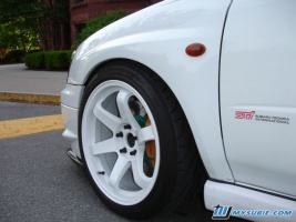 2004 Subaru Impreza with 18x9.5 Rota Grid wheels