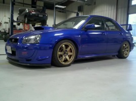 2004 Subaru Impreza with 17x9 Rota wheels