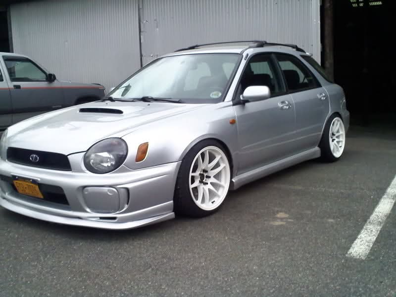 2003 Subaru Impreza with 18x9.5 Rota Torque-R wheels