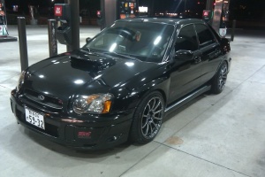 2004 Subaru Impreza with 18x9 Rota G-Force wheels