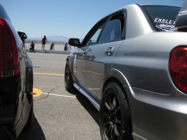 2004 Subaru Impreza with 17x9 Rota DPT wheels