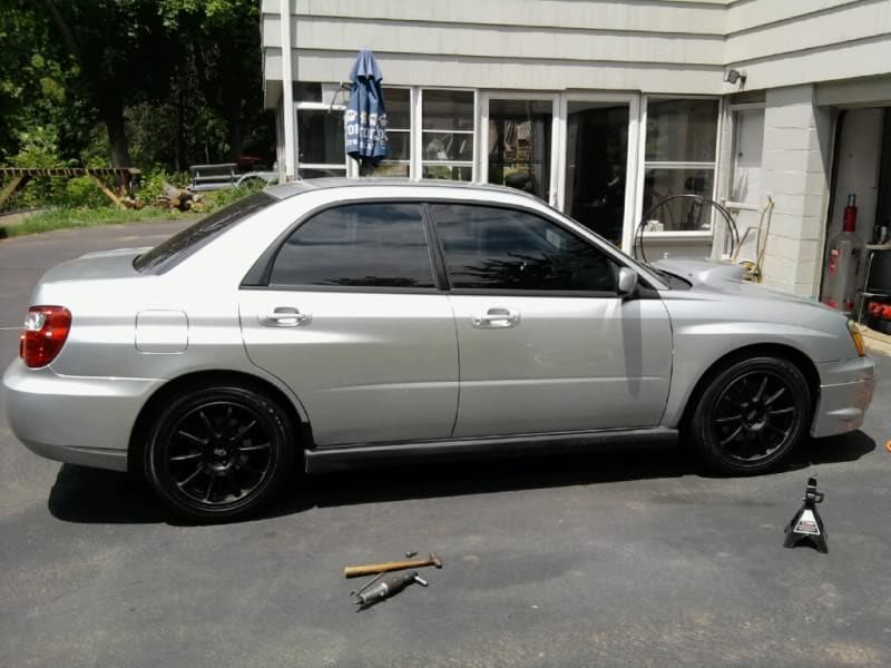 2004 Subaru Impreza with Rota G-Force wheels