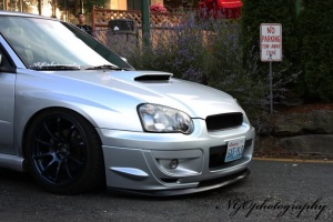 2004 Subaru Impreza with 18x9 Rota G-Force wheels