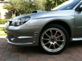2007 Subaru Impreza with 18x8 Rota Tarmac 3 wheels