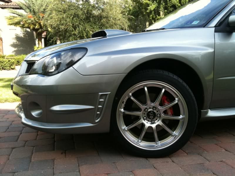 2007 Subaru Impreza with 18x8 Rota Tarmac 3 wheels
