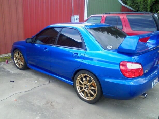 2008 Subaru Impreza with 18x7.5 Rota GR-A wheels