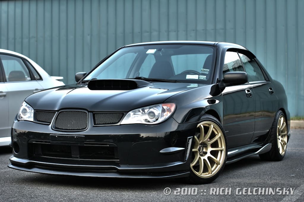 2006 Subaru Impreza with 18x9 Rota G-Force wheels