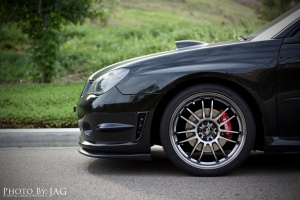 2006 Subaru Impreza with 18x8.5 Rota SVN wheels