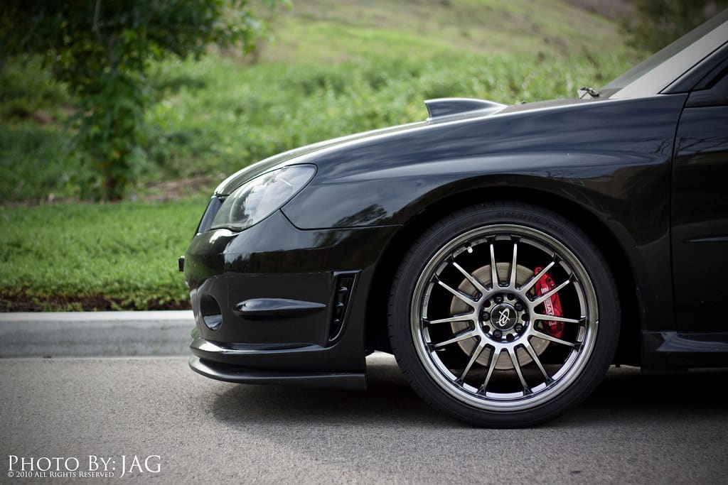 2006 Subaru Impreza with 18x8.5 Rota SVN wheels