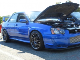 2004 Subaru Impreza with 18x9 Rota SVN wheels